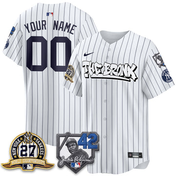 New York Yankees The Bronx 2026 Jackie Robinson Day Vapor Limited Custom Jersey - Stitched
