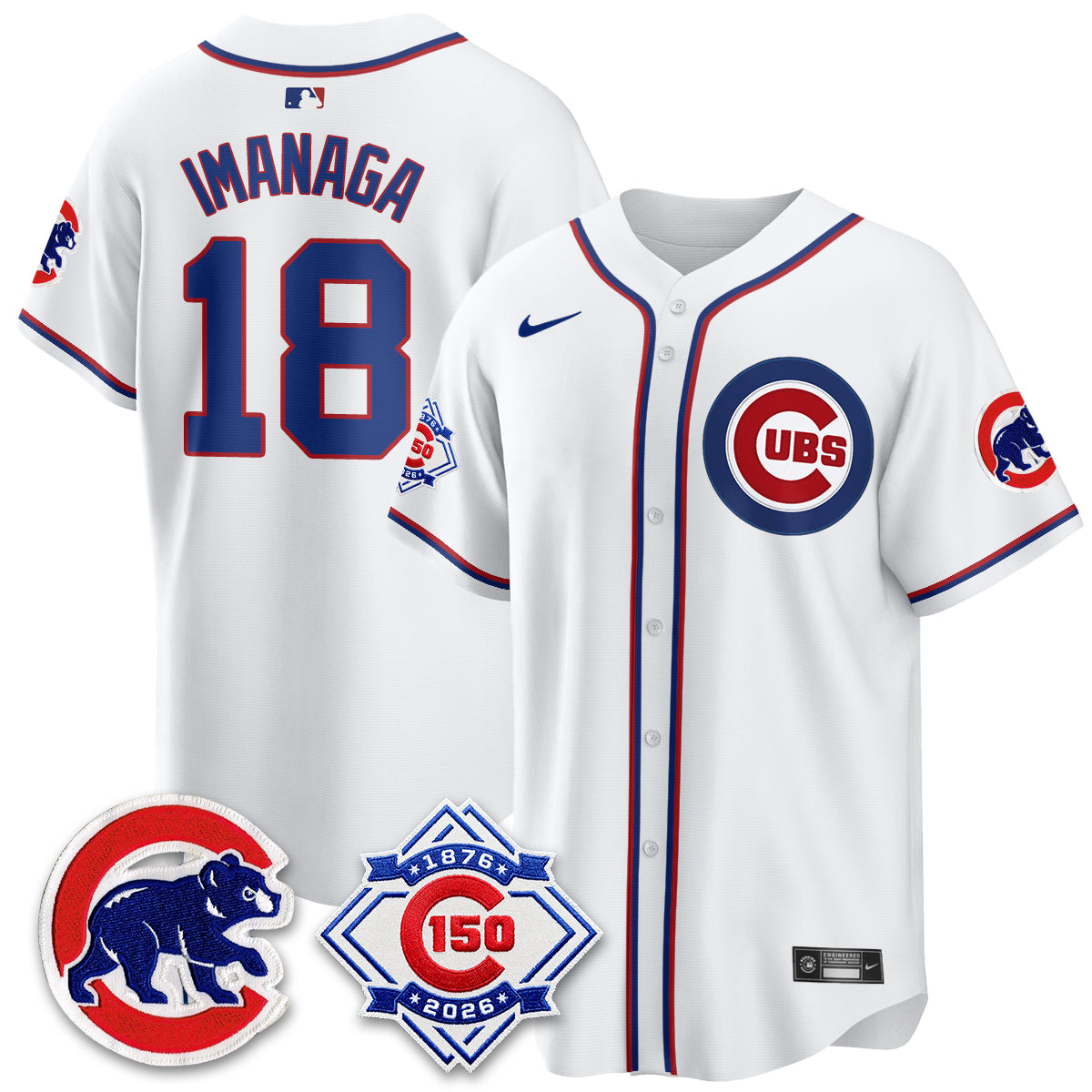 Chicago Cubs 150th Anniversary Black Out Style Vapor Premier Limited Jersey - Stitched