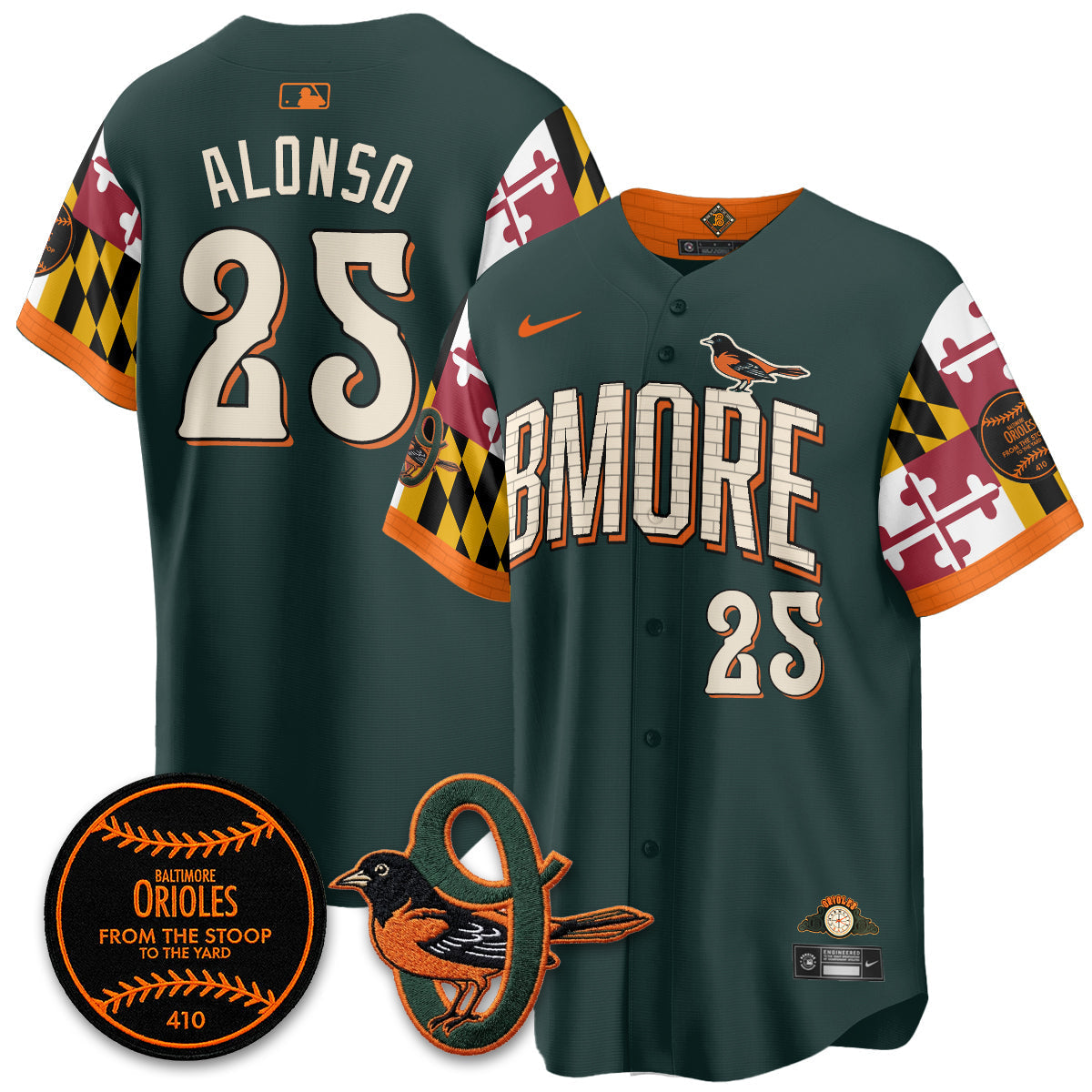 Baltimore Orioles x Maryland State Flag 2026 Vapor Jersey - Stitched-Cuztomshoes