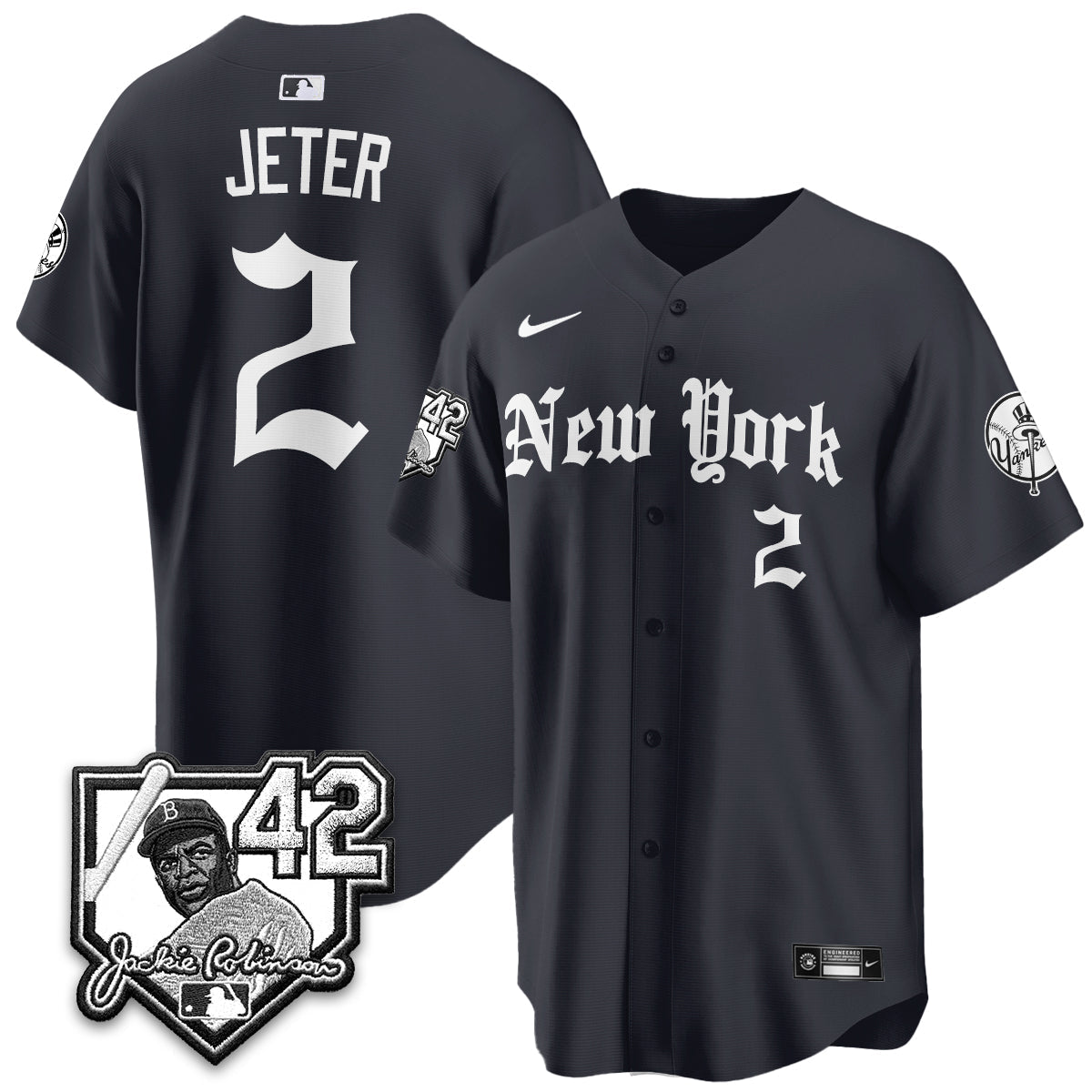 New York Yankees 2026 Jackie Robinson Day Gothic Vapor Limited Jersey - Stitched