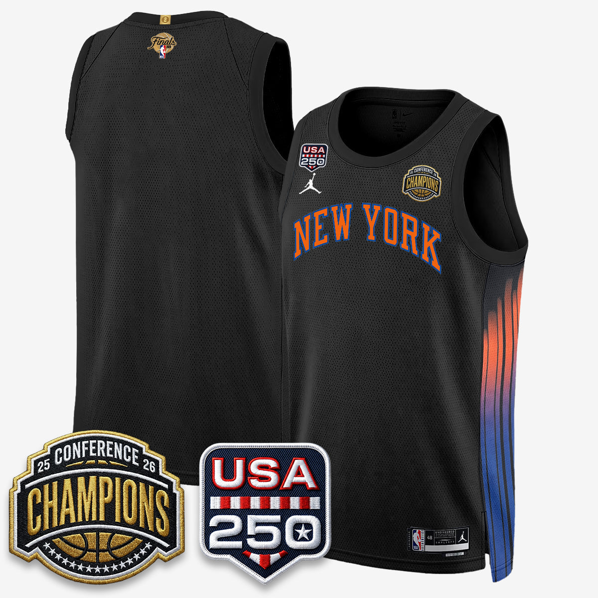 New York Knicks 2026 Basketball Eastern Conference Champions City Edition Jersey V2- Stitched-Cuztomshoes