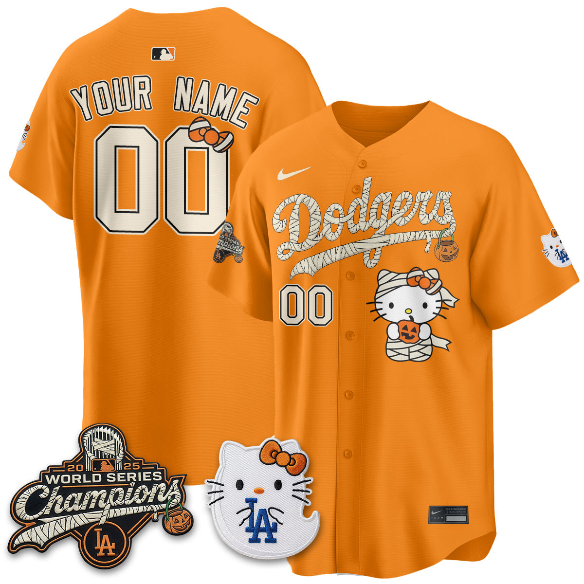 Los Angeles Dodgers Halloween 2026 Vapor Custom Jersey V2- Stitched-Cuztomshoes
