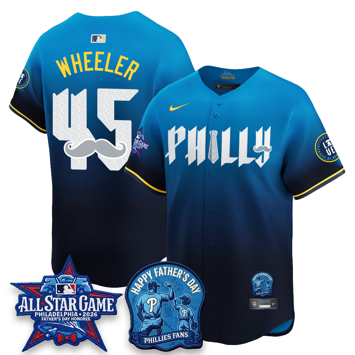 Philadelphia Phillies Happy Father's Day Vapor Jersey - Stitched
