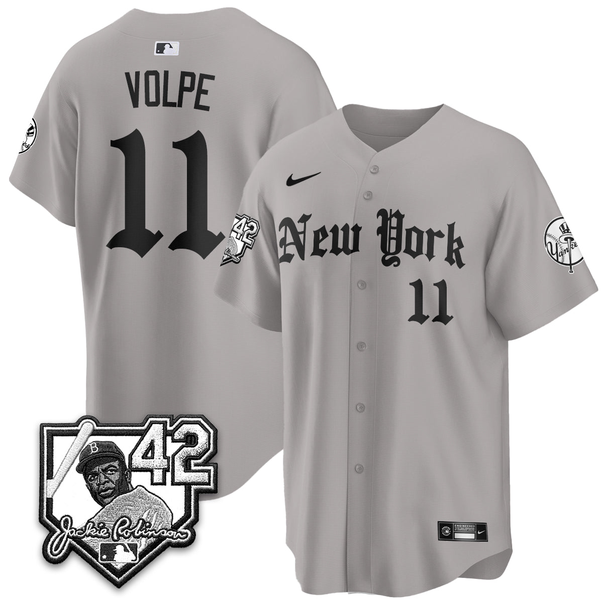 New York Yankees 2026 Jackie Robinson Day Gothic Vapor Limited Jersey - Stitched