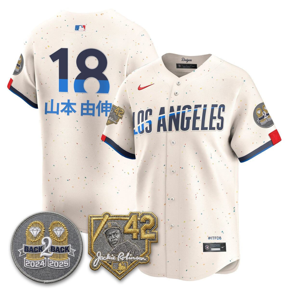 Los Angeles Dodgers - 2026 Jackie Robinson Day Vapor Limited Jersey - Stitched-Cuztomshoes
