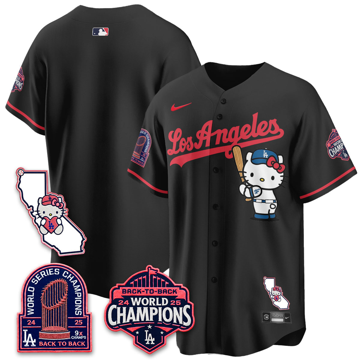 Los Angeles Dodgers x Meow KT 2026 Vapor Jersey - Stitched - V4-Cuztomshoes