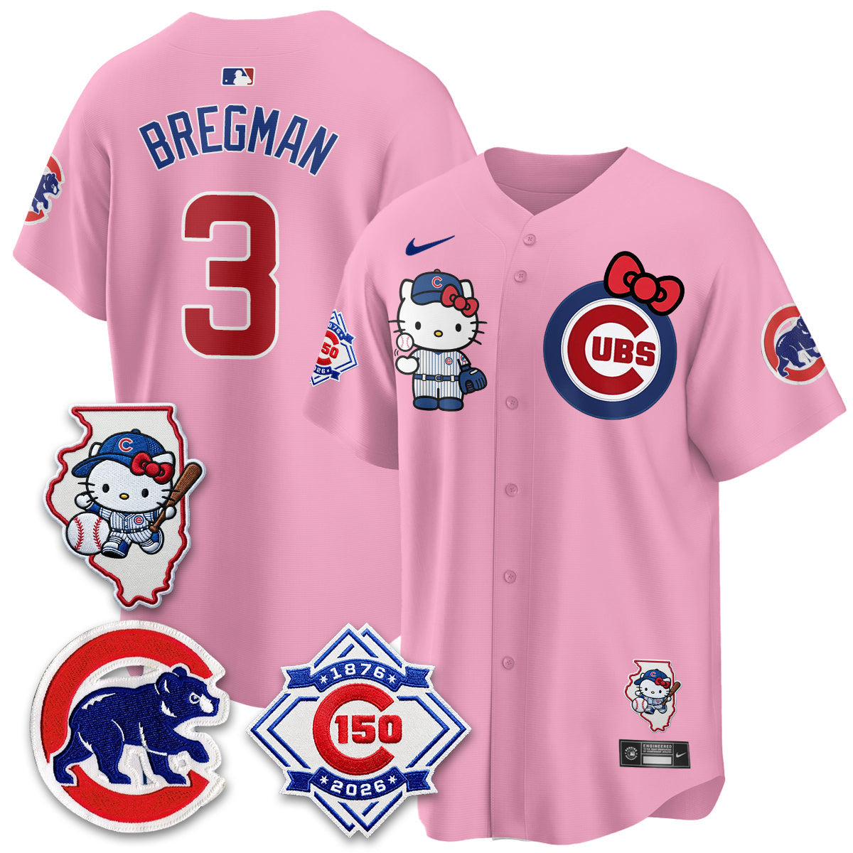Chicago Cubs x Meow KT Vapor Premier Limited Jersey - Stitched V2