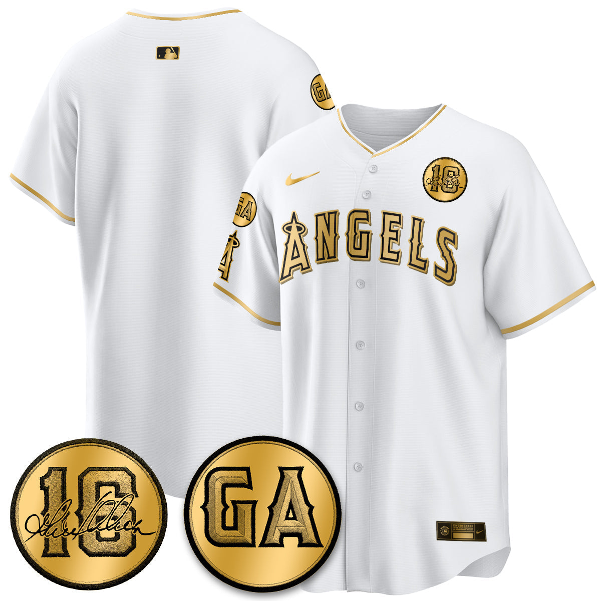 Los Angeles Angels Garret Anderson Tribute Patch Vapor Jersey - Stitched V2-Cuztomshoes