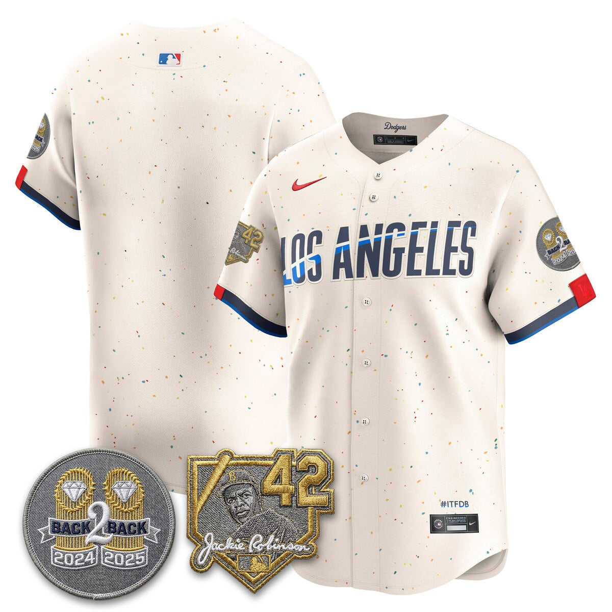 Los Angeles Dodgers - 2026 Jackie Robinson Day Vapor Limited Jersey - Stitched-Cuztomshoes