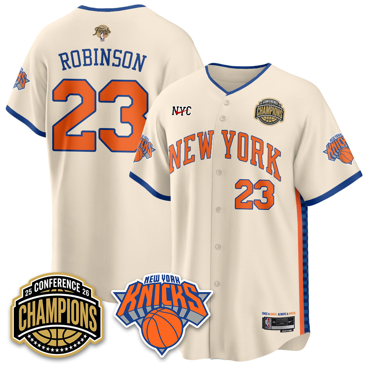 New York Knicks 2026 Basketball Finals Vapor City Edition Jersey V2- Stitched-Cuztomshoes