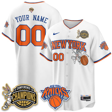 New York Knicks 2026 Basketball Finals x Bunny Vapor Custom Jersey V2- Stitched-Cuztomshoes