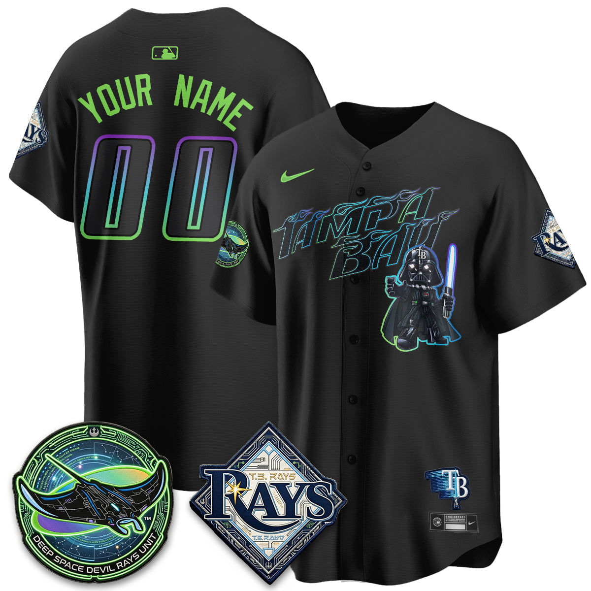 Tampa Bay Rays x SW Vapor Limited Custom Jersey - Stitched
