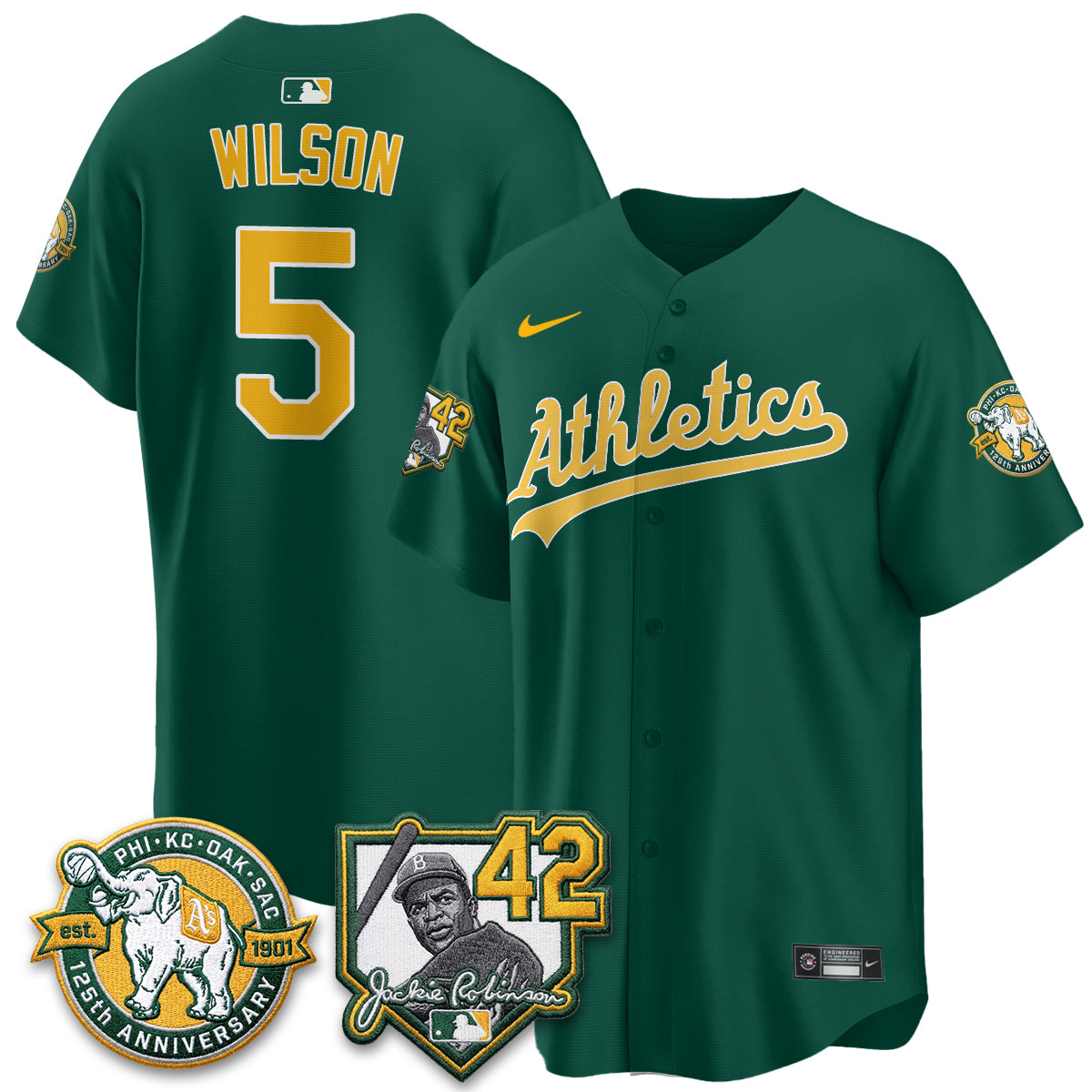 Athletics 2026 Jackie Robinson Day - Celebrating 125 Years Limited Vapor Jersey - Stitched-Cuztomshoes