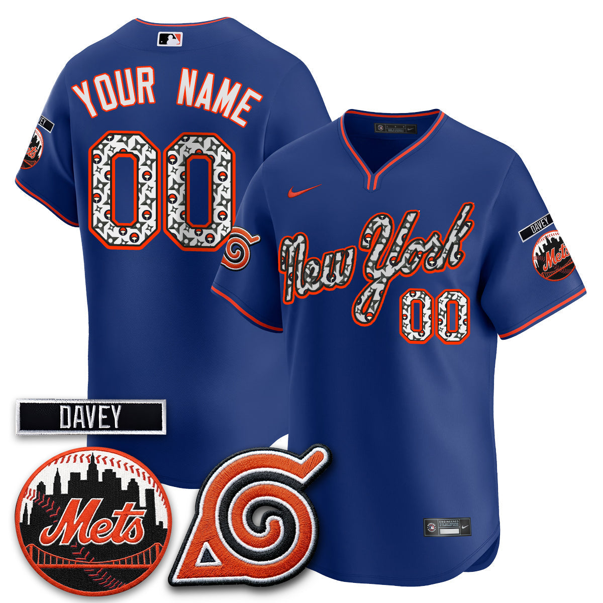 New York Mets x Naruto Nights 2026 Vapor Limited Custom Jersey - Stitched V2
