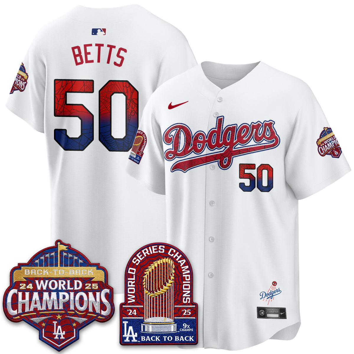 Los Angeles Dodgers x Web-Head 2026 Vapor Jersey - Stitched
