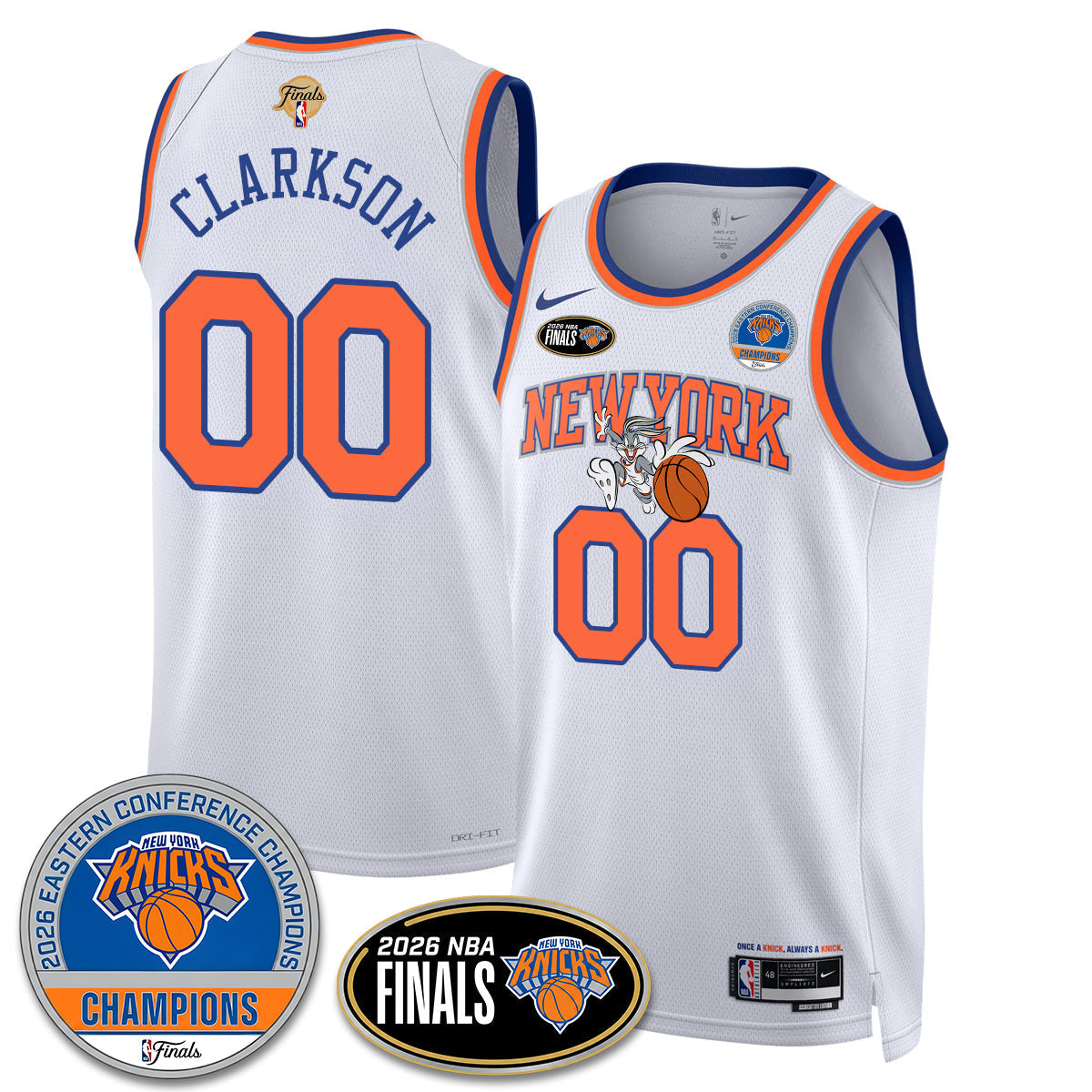 New York Knicks 2026 Basketball Eastern Conference Champions x Bunny Vapor Jersey - Stitched-Cuztomshoes