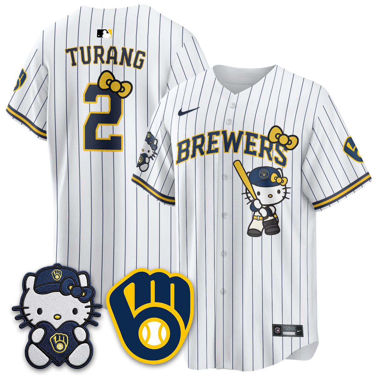 Milwaukee Brewers Meow KT Night Vapor Limited Jersey - Stitched-Cuztomshoes