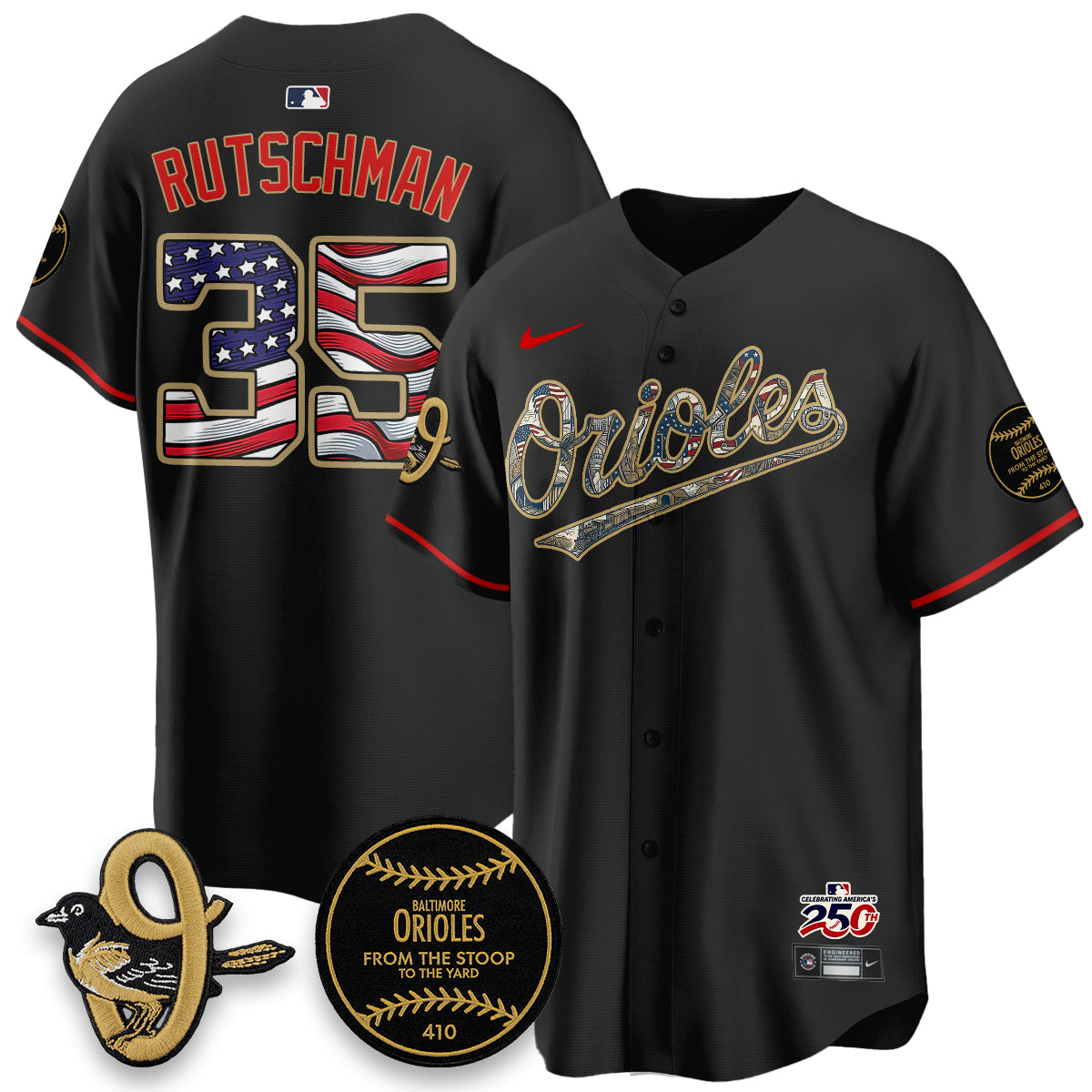 Baltimore Orioles 2026 Independence Day USA Vapor Limited Jersey - Stitched-Cuztomshoes