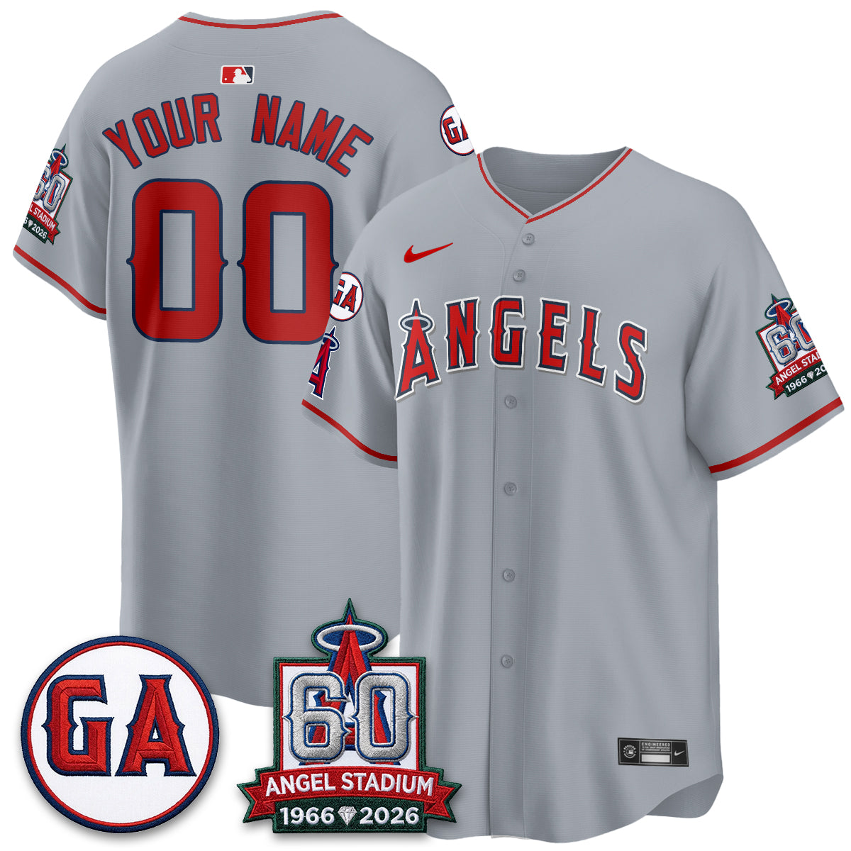 Los Angeles Angels 60th Anniversary Vapor Custom Jersey - Stitched V3-Cuztomshoes
