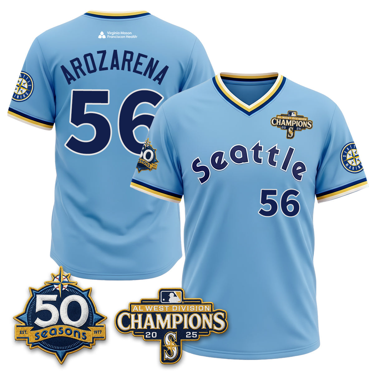 Seattle Mariners 50th Anniversary Throwback Limited Jersey - Stitched