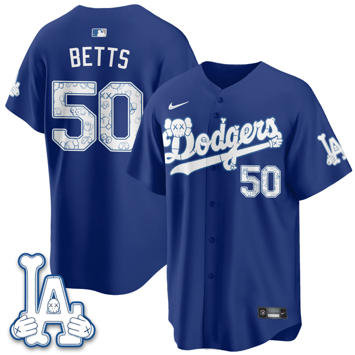 Los Angeles Dodgers x KAWS Edition Vapor Jersey V2- Stitched-Cuztomshoes