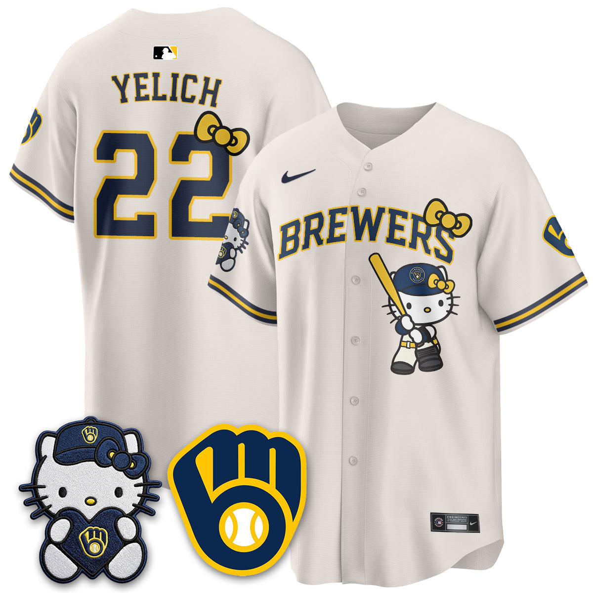 Milwaukee Brewers Meow KT Night Vapor Limited Jersey - Stitched-Cuztomshoes