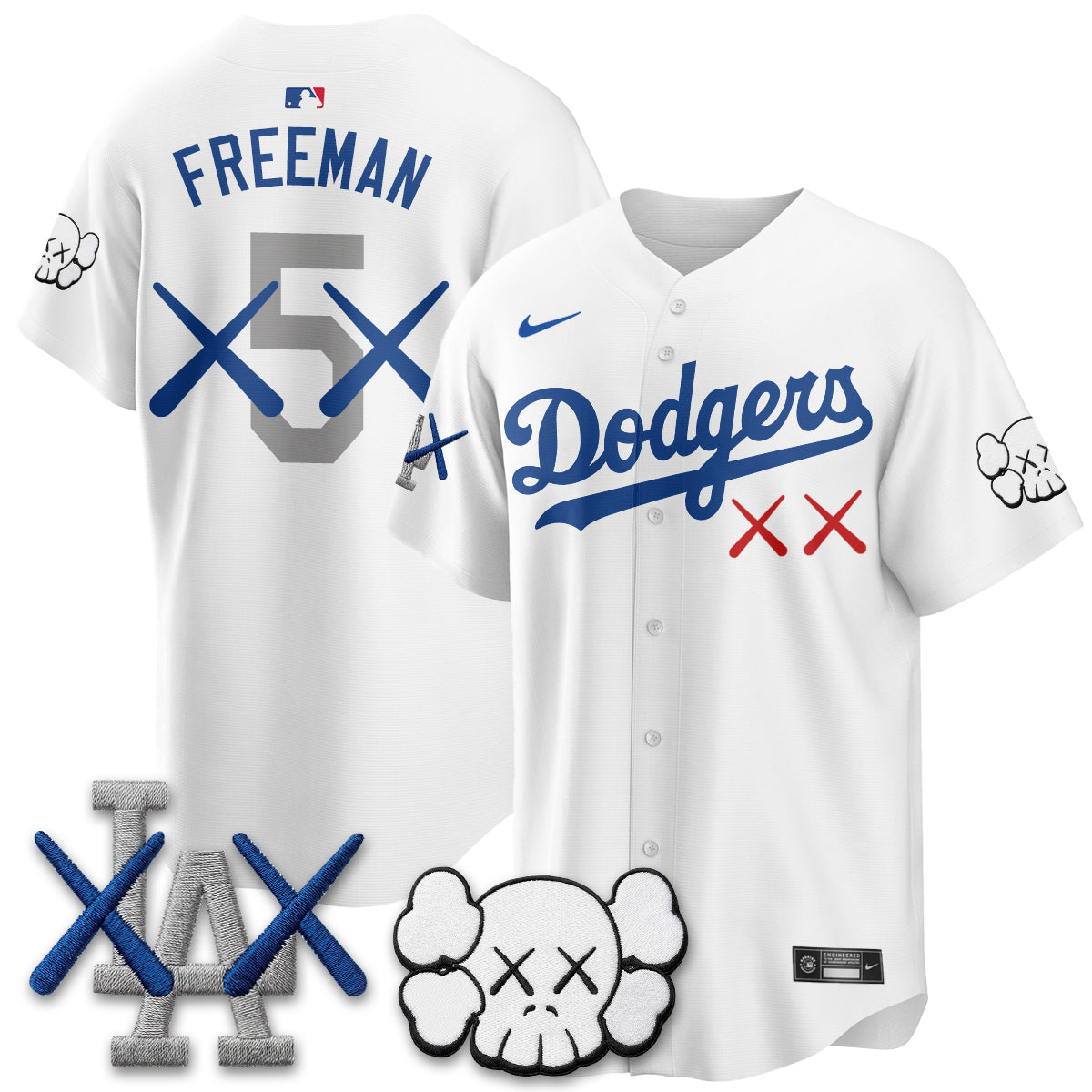 Los Angeles Dodgers x KAWS Edition Vapor Jersey - Stitched-Cuztomshoes
