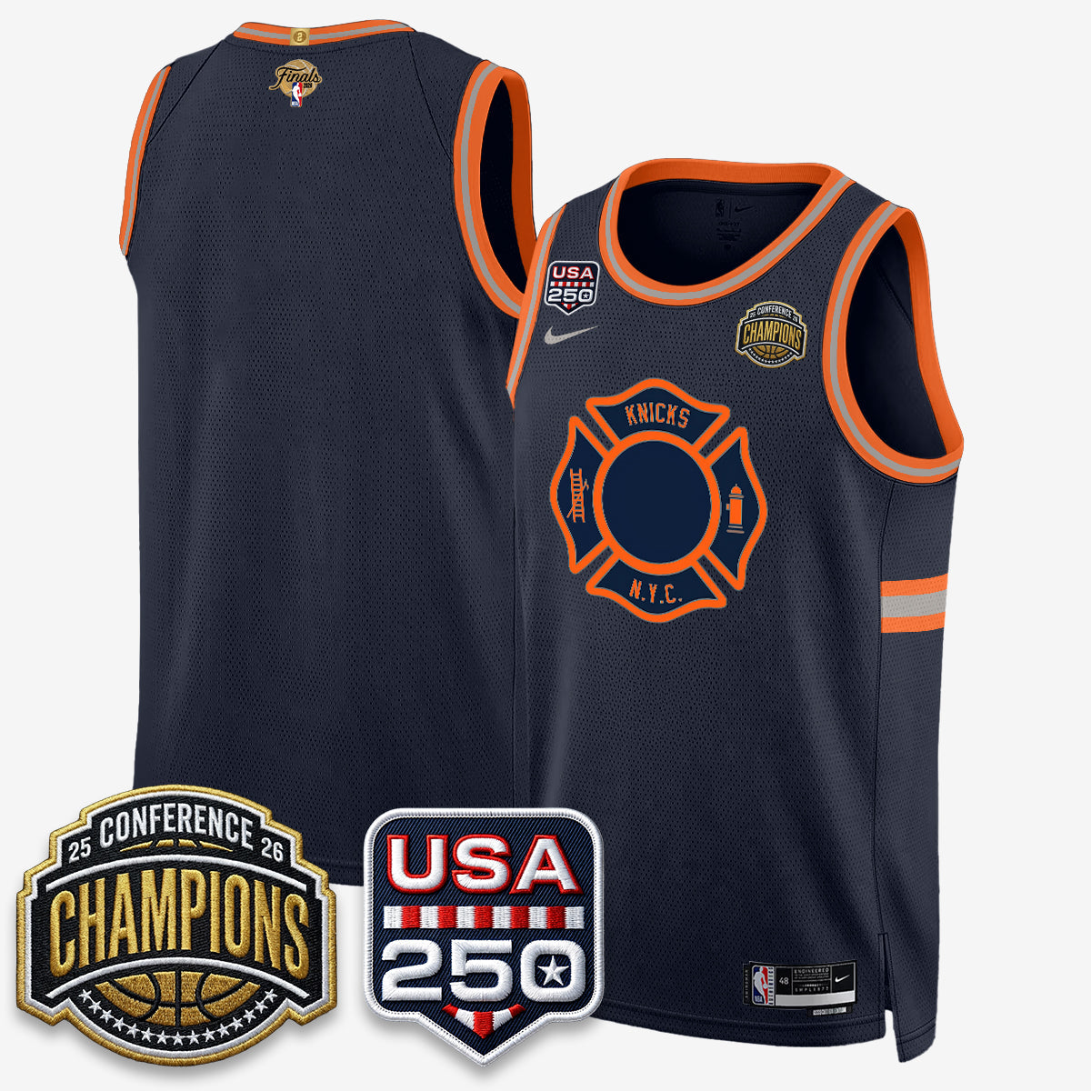 New York Knicks 2026 Basketball Eastern Conference Champions City Edition Jersey V2- Stitched-Cuztomshoes