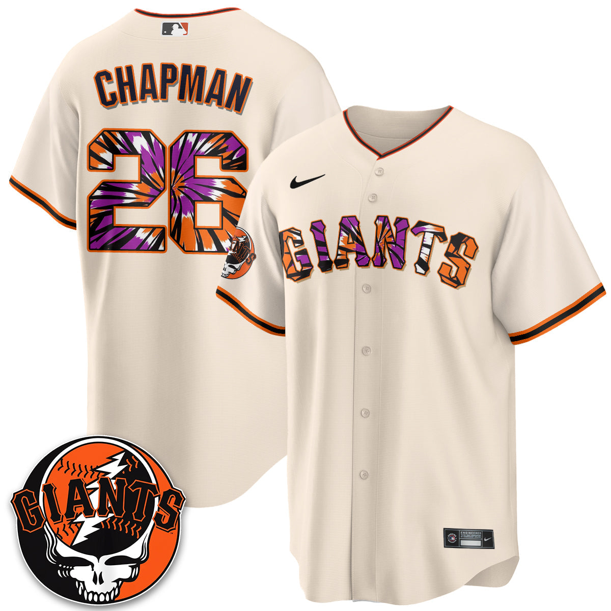 San Francisco Giants x Grateful Dead Vapor Jersey V2 - Stitched