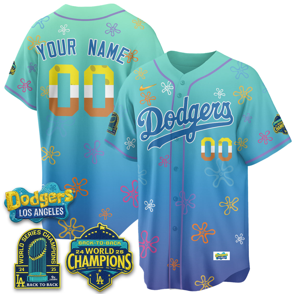 Los Angeles Dodgers x SBSP Vapor Custom Jersey - Stitched-Cuztomshoes