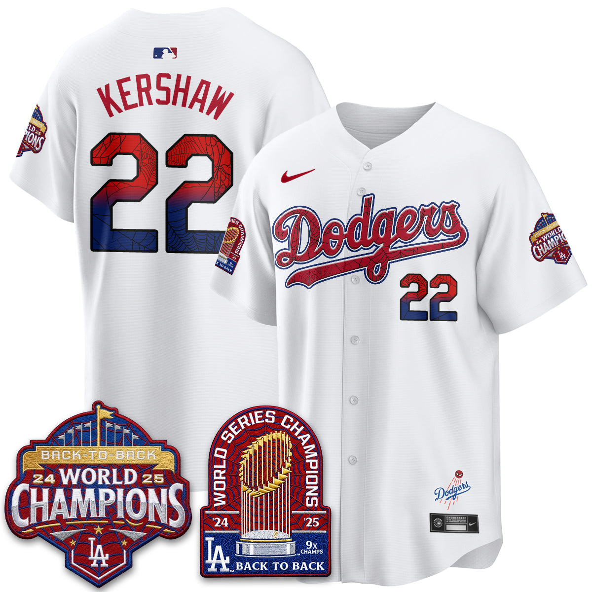 Los Angeles Dodgers x Web-Head 2026 Vapor Jersey - Stitched