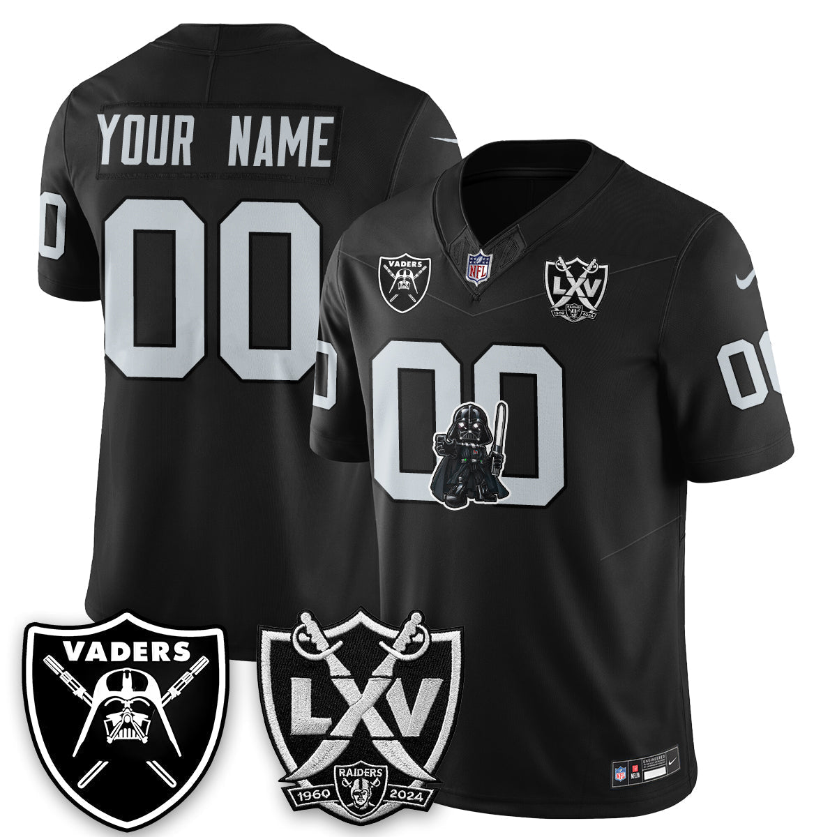 Las Vegas Raiders x Dark Lord Edition Vapor Custom Jersey - Stitched-Cuztomshoes