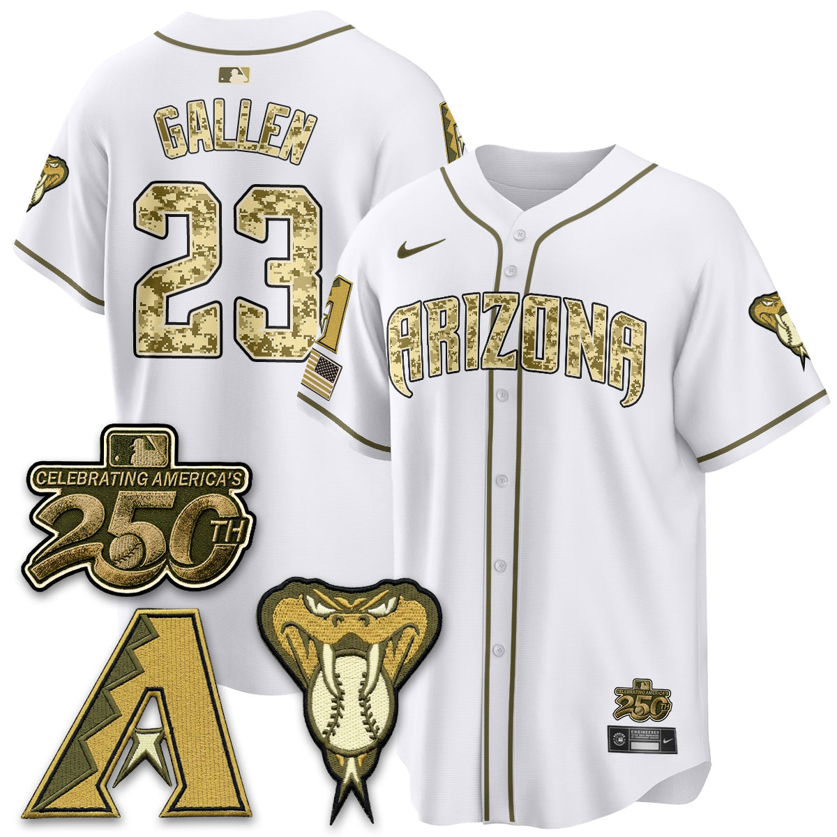 Arizona Diamonbacks Salute to Service 2026 Vapor Premier Limited Jersey - Stitched-Cuztomshoes