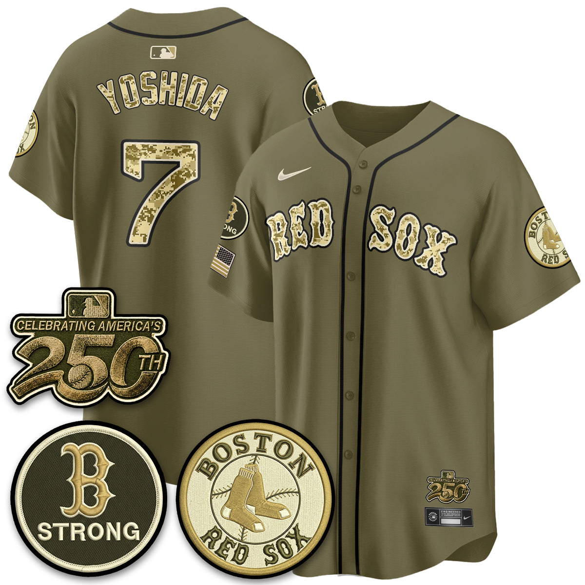 Boston Red Sox 2026 Armed Forces Day Jersey V2 - Stitched