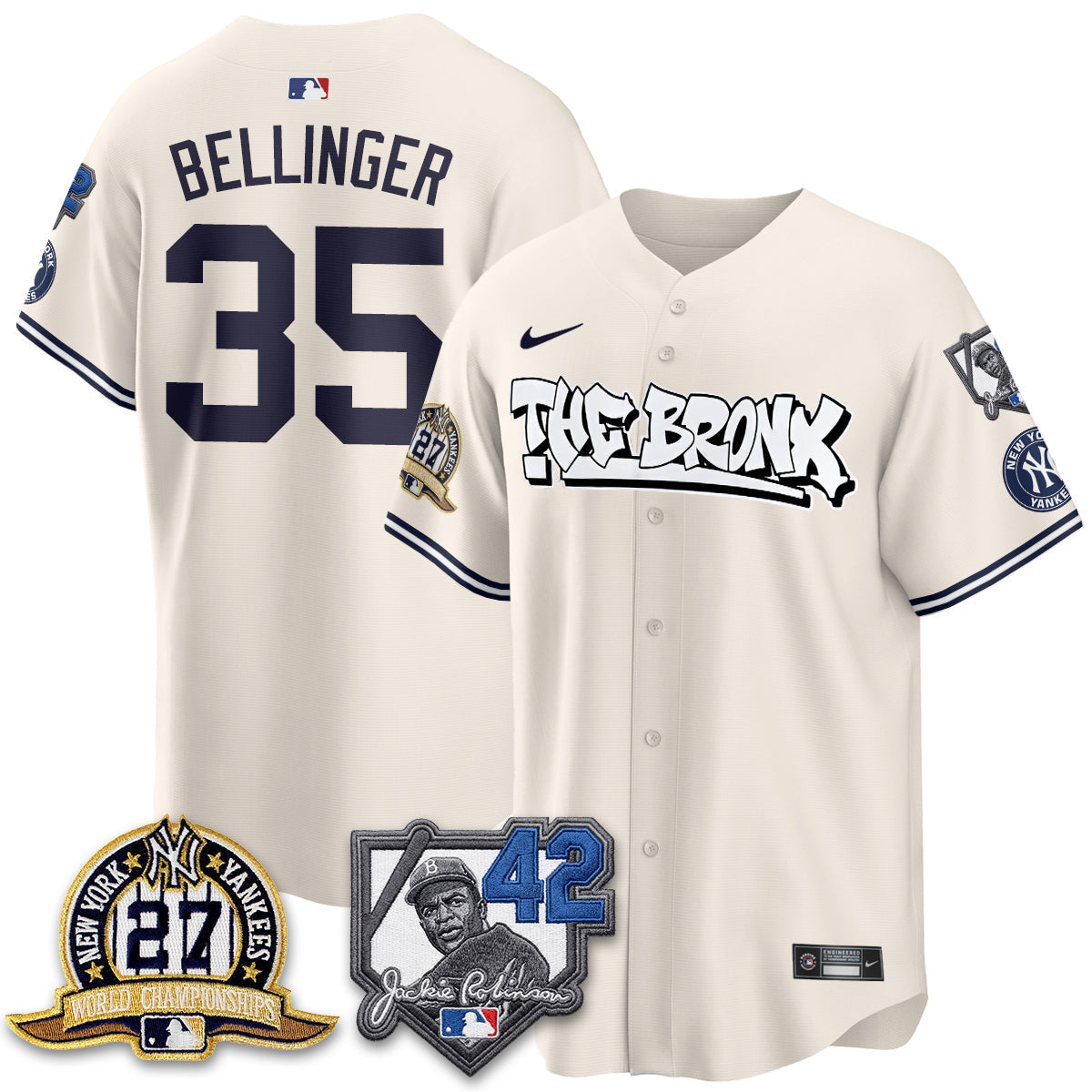 New York Yankees The Bronx 2026 Jackie Robinson Day Vapor Limited Jersey - Stitched