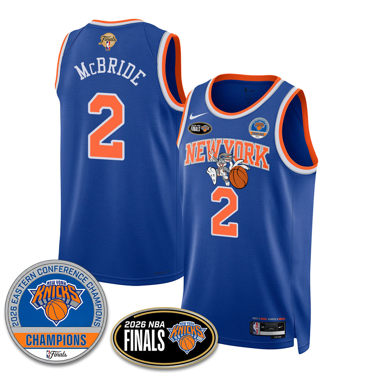New York Knicks 2026 Basketball Eastern Conference Champions x Bunny Vapor Jersey - Stitched-Cuztomshoes