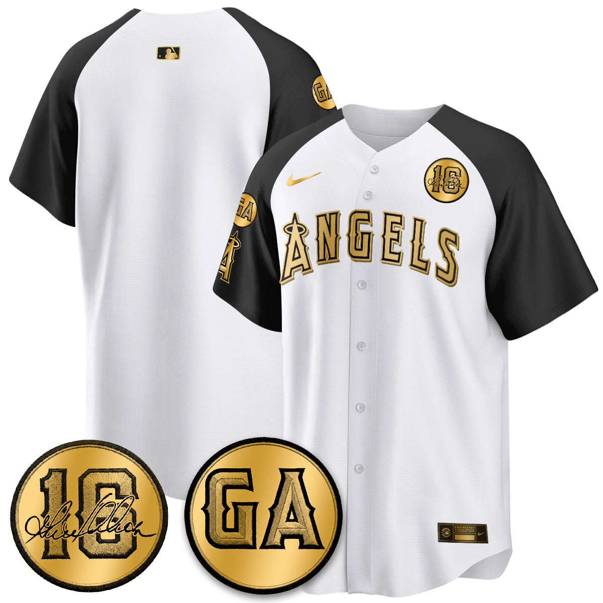Los Angeles Angels Garret Anderson Tribute Patch Vapor Jersey - Stitched V2-Cuztomshoes