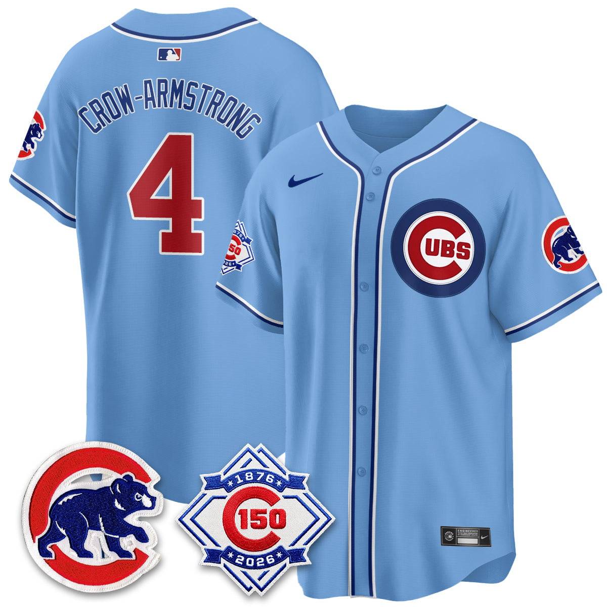 Chicago Cubs 150th Anniversary Black Out Style Vapor Premier Limited Jersey - Stitched