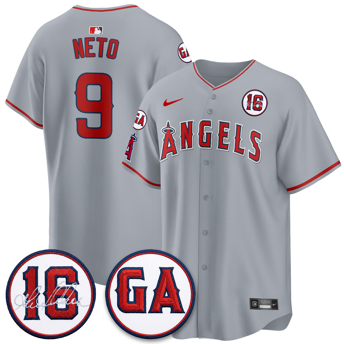 Los Angeles Angels Garret Anderson Tribute Patch Vapor Premier Limited Jersey - Stitched-Cuztomshoes