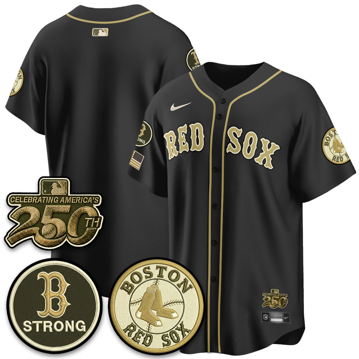 Boston Red Sox 2026 Armed Forces Day Jersey V2 - Stitched
