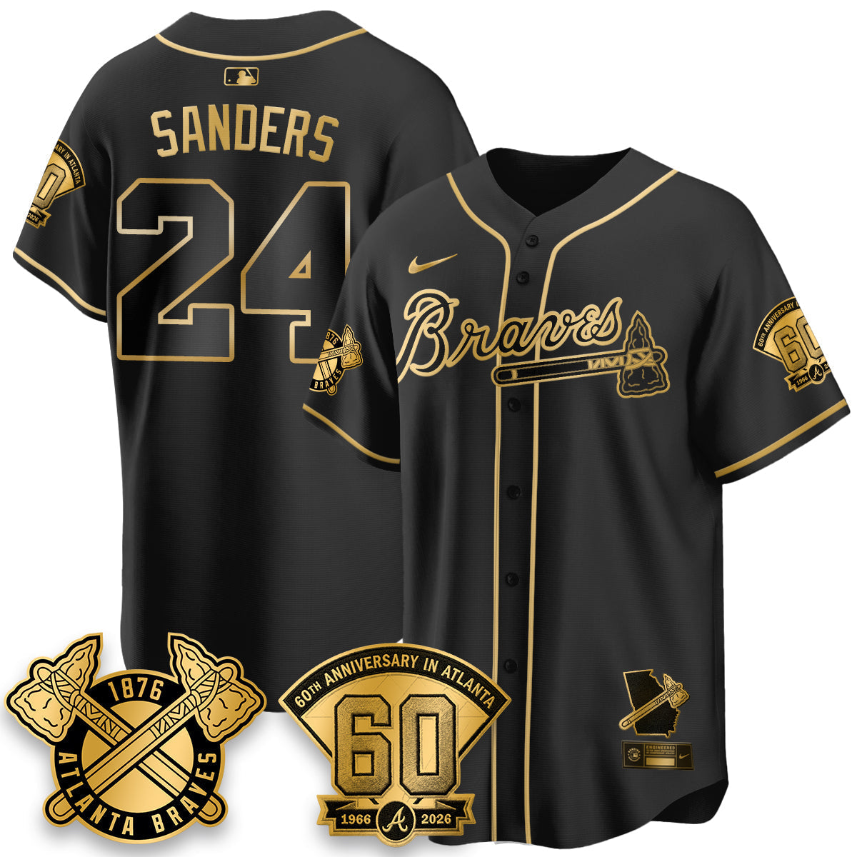 Atlanta Braves 60th Anniversary Special Edition Vapor Limited Jersey - Stitched-Cuztomshoes