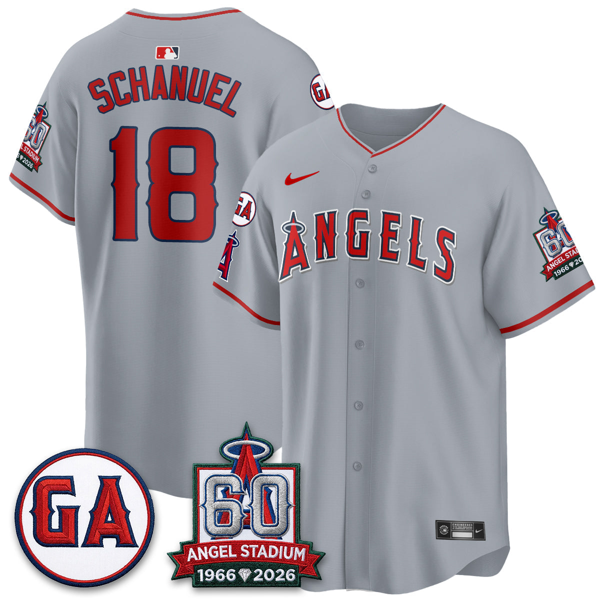 Los Angeles Angels 60th Anniversary Vapor Jersey - Stitched V3-Cuztomshoes