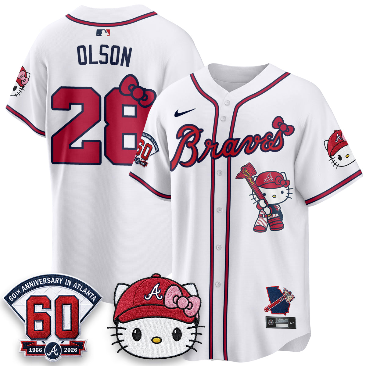 Atlanta Braves x Meow KT 2026 Vapor Limited Jersey - Stitched-Cuztomshoes