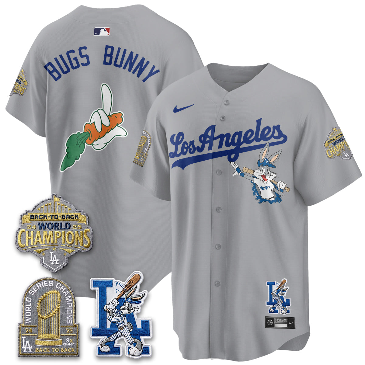 Los Angeles Dodgers Bunny Vapor Limited Jersey - Stitched-Cuztomshoes
