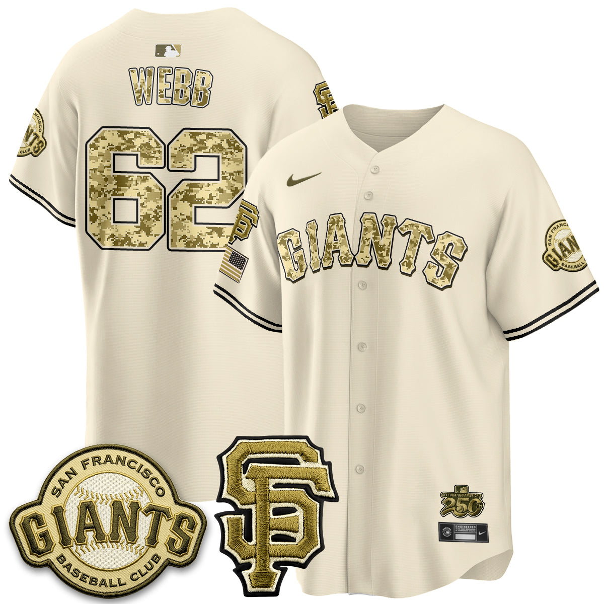 San Francisco Giants 2026 Armed Forces Day Jersey V2 - Stitched