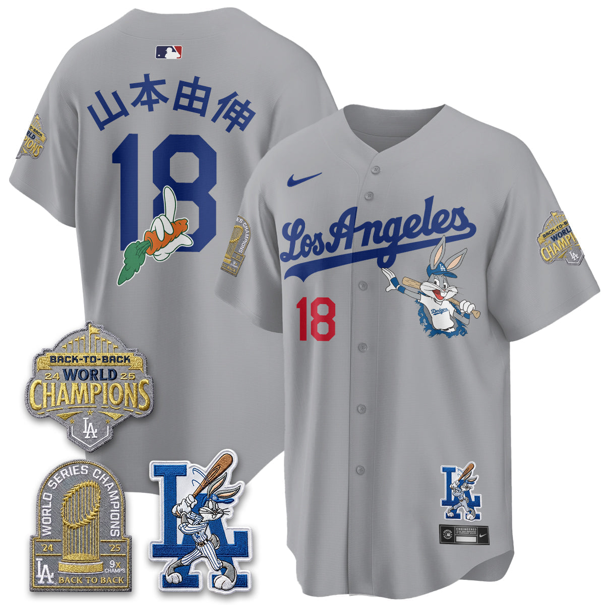 Los Angeles Dodgers Bunny Vapor Limited Jersey - Stitched-Cuztomshoes