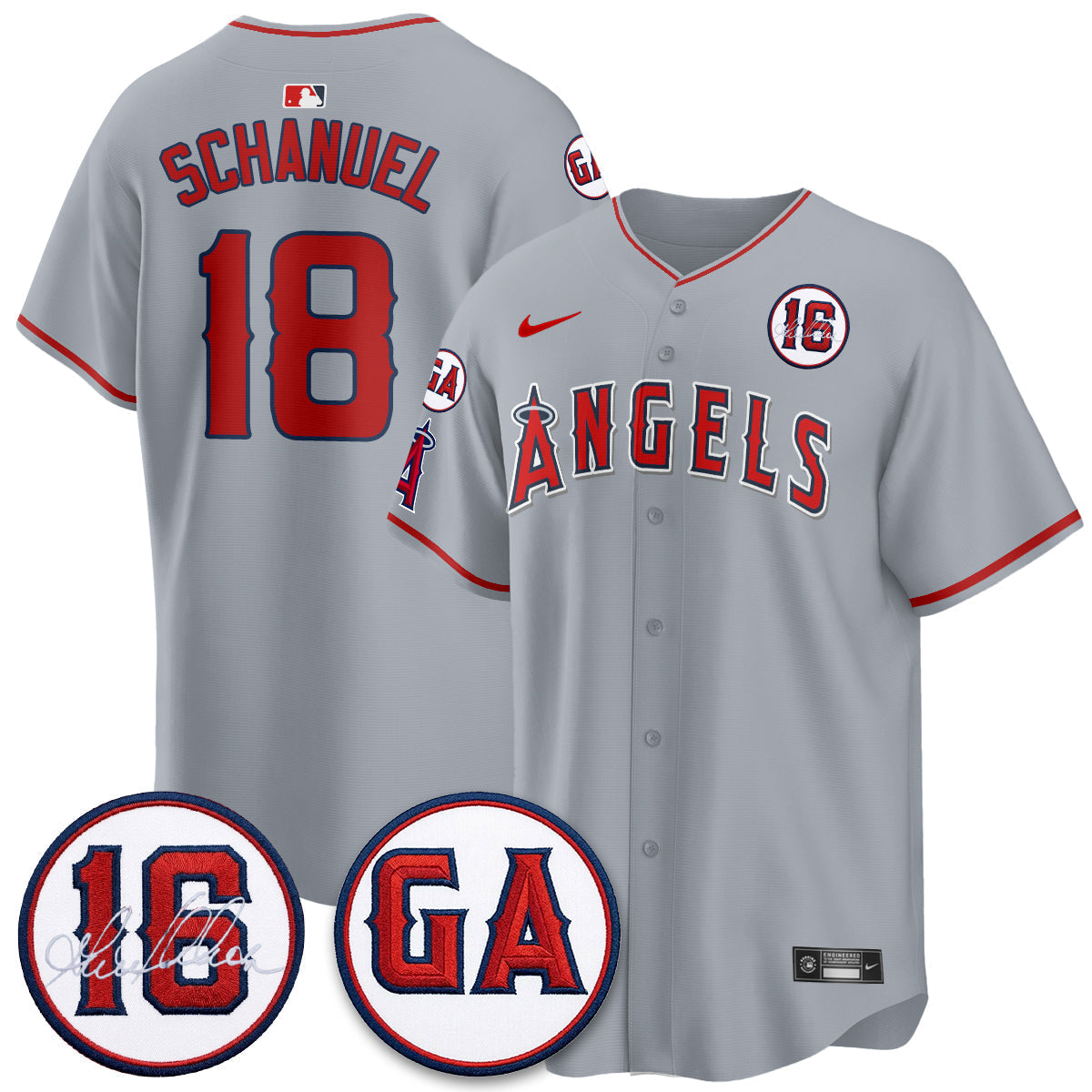 Los Angeles Angels Garret Anderson Tribute Patch Vapor Premier Limited Jersey - Stitched-Cuztomshoes