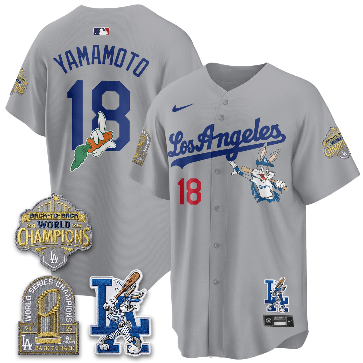 Los Angeles Dodgers Bunny Vapor Limited Jersey - Stitched-Cuztomshoes