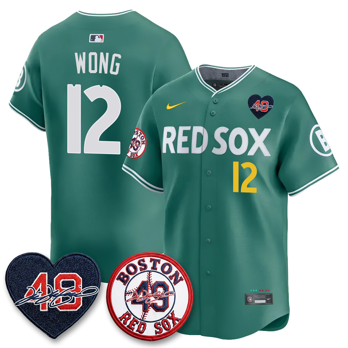 Boston Red Sox Tim Wakefield Memorial Patch Vaper Premier Limited Jersey - Stitched