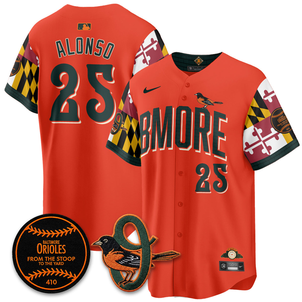 Baltimore Orioles x Maryland State Flag 2026 Vapor Jersey - Stitched-Cuztomshoes